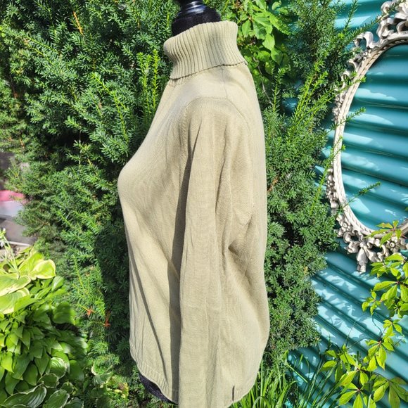 Medium Woolrich green long sleeves turtleneck sweater - Picture 4 of 6